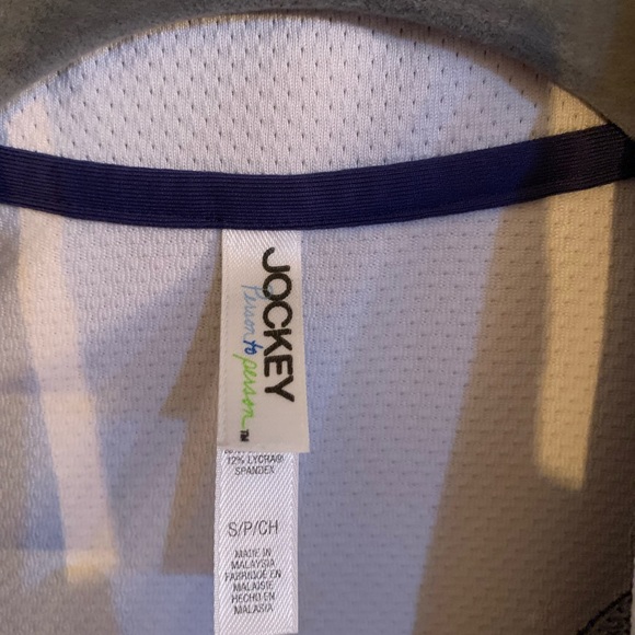 Jockey light sporty zippered jacket. Size S. Blue/white. EUC - Picture 6 of 8